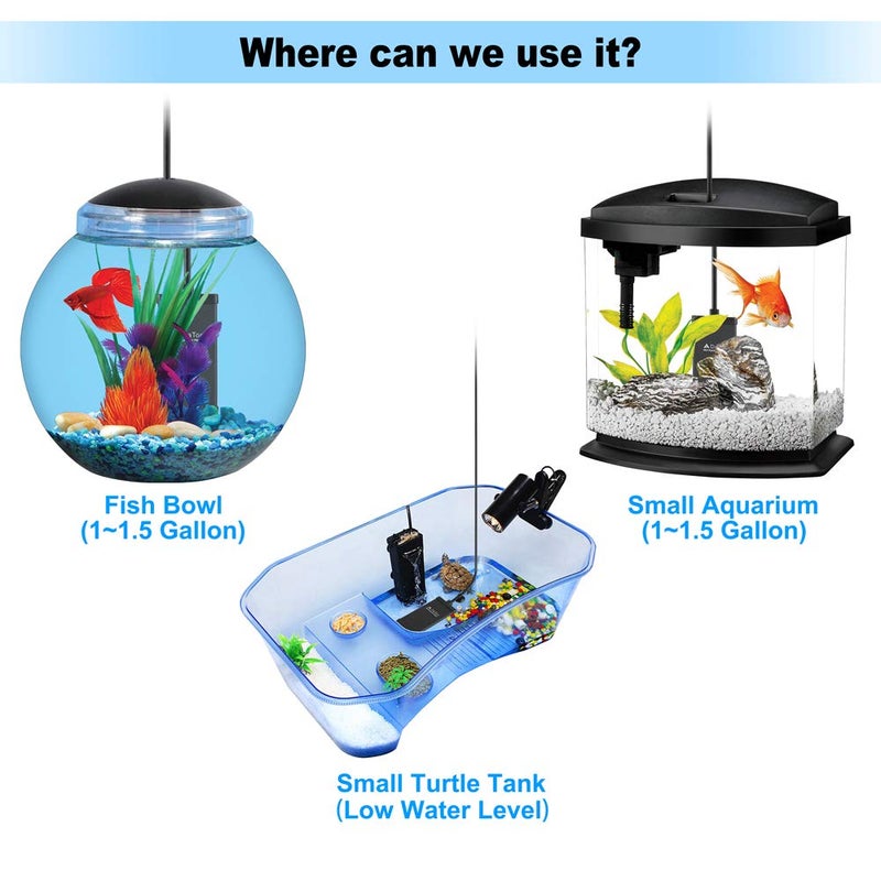 DaToo 10 Watt Small Aquarium Heater Mini Betta Flat Fish Tank Heater for 1 Gallon 1.5 Gallon - Image 4